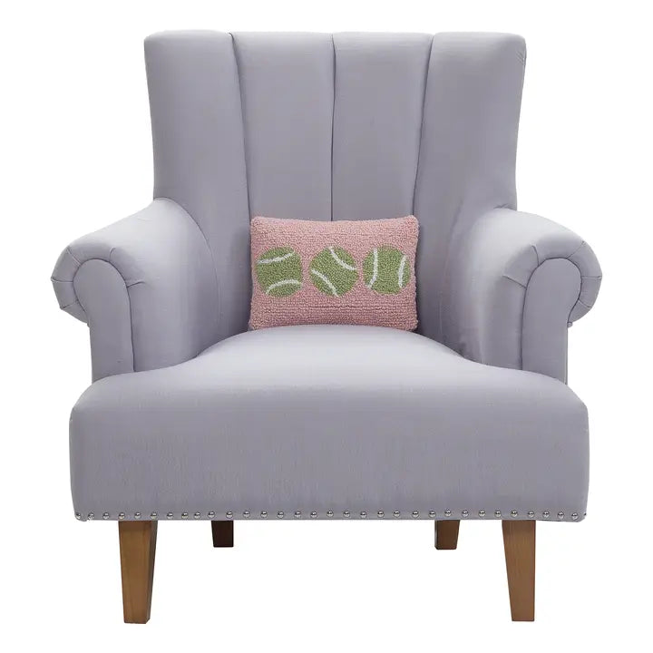 Pillow - Hooked Lumbar - Pink Tennis - Findlay Rowe Designs