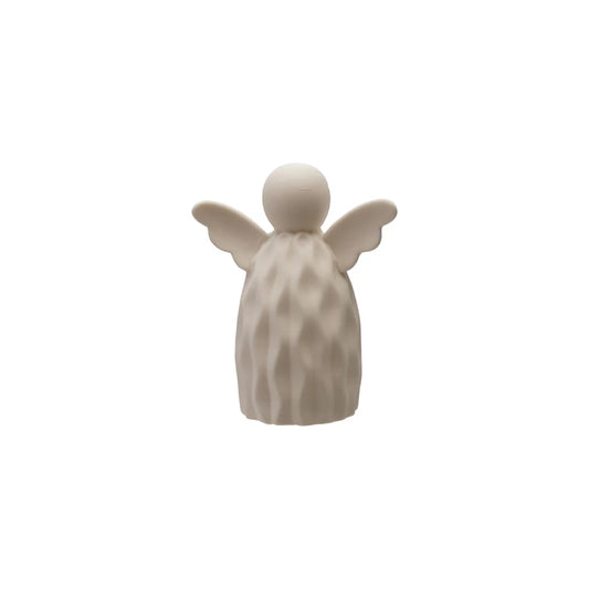 Stoneware Bisque Angel - LED Light