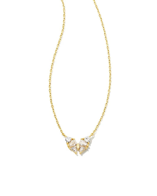 Kendra Scott - BLAIR BUTTERFLY SMALL SHORT PENDANT NECKLACE GOLD WHITE CZ - Findlay Rowe Designs