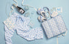 Mud Pie - Pouch - Blue Bow Block Print - Findlay Rowe Designs