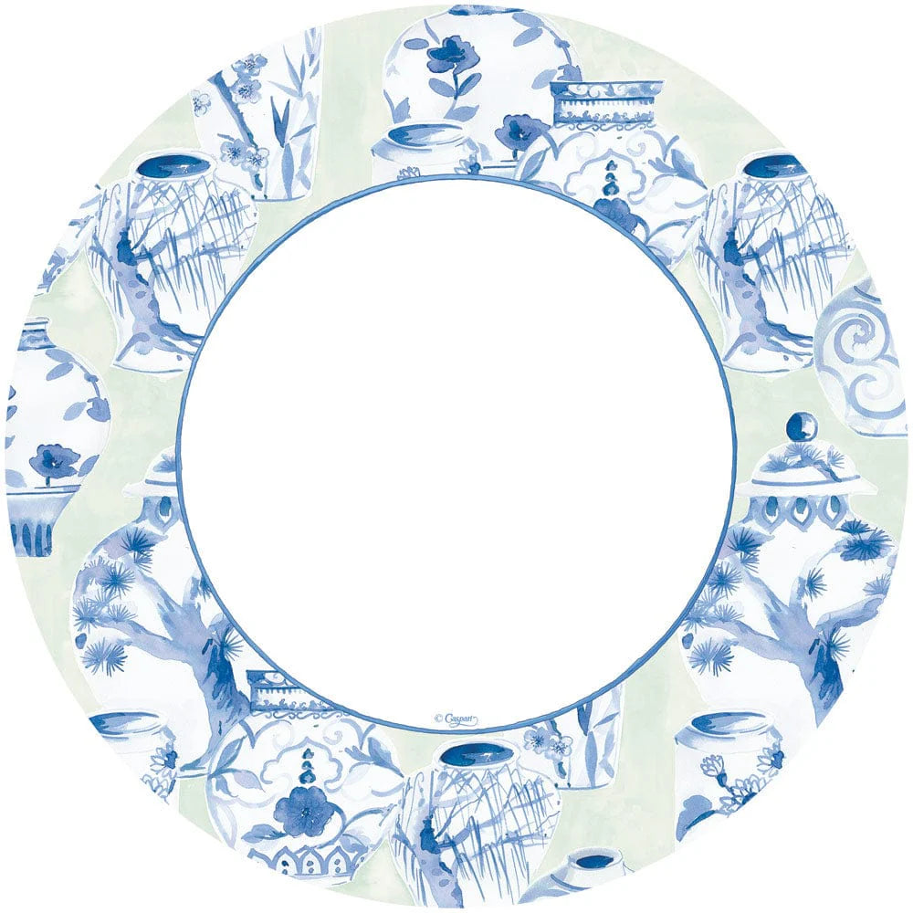 Caspari - Plate Dinner - Glazed Porcelain Celadon - Findlay Rowe Designs