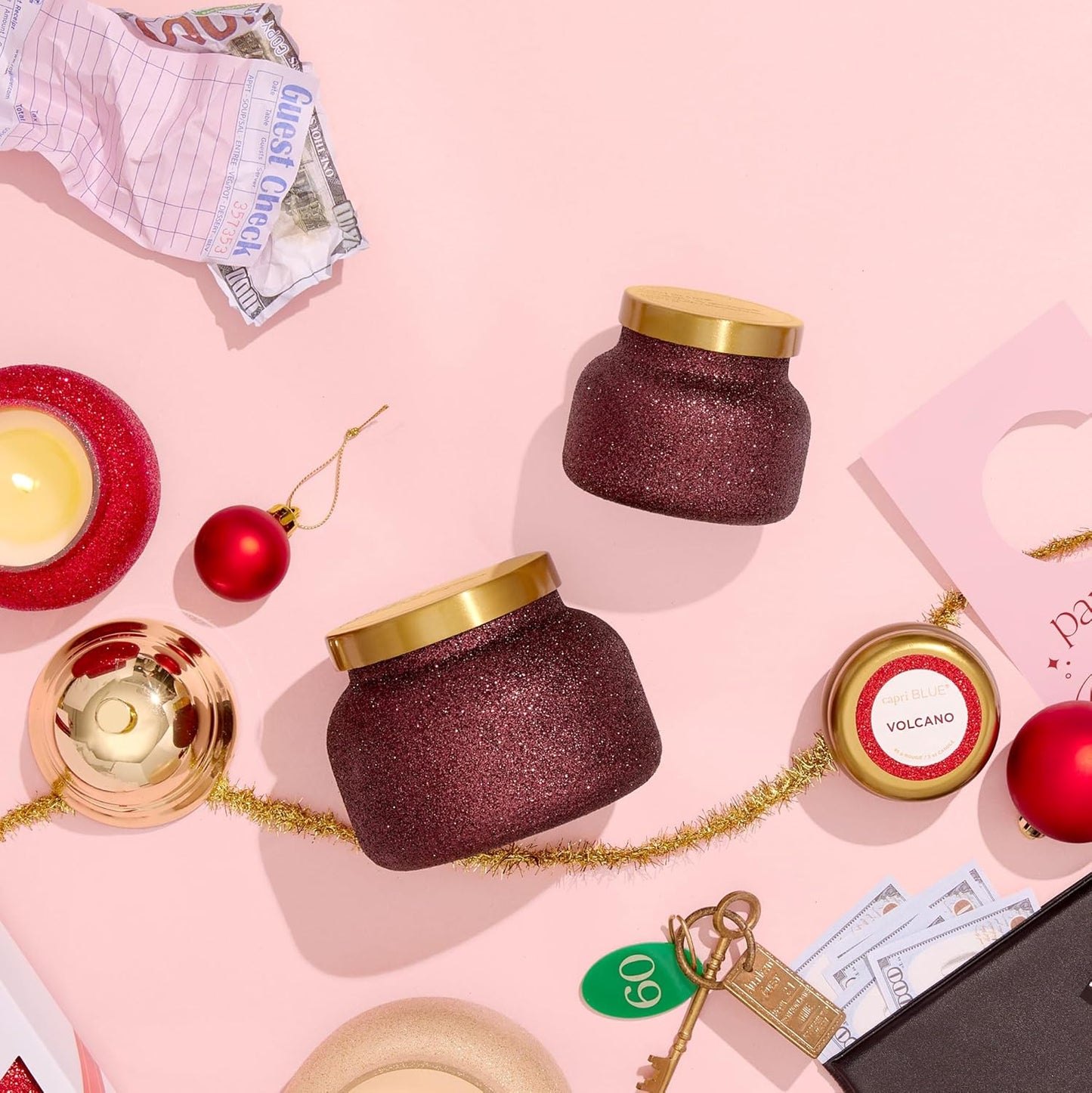 Capri Blue - Tinsel & Spice Petite Glam Jar Candle - 8oz