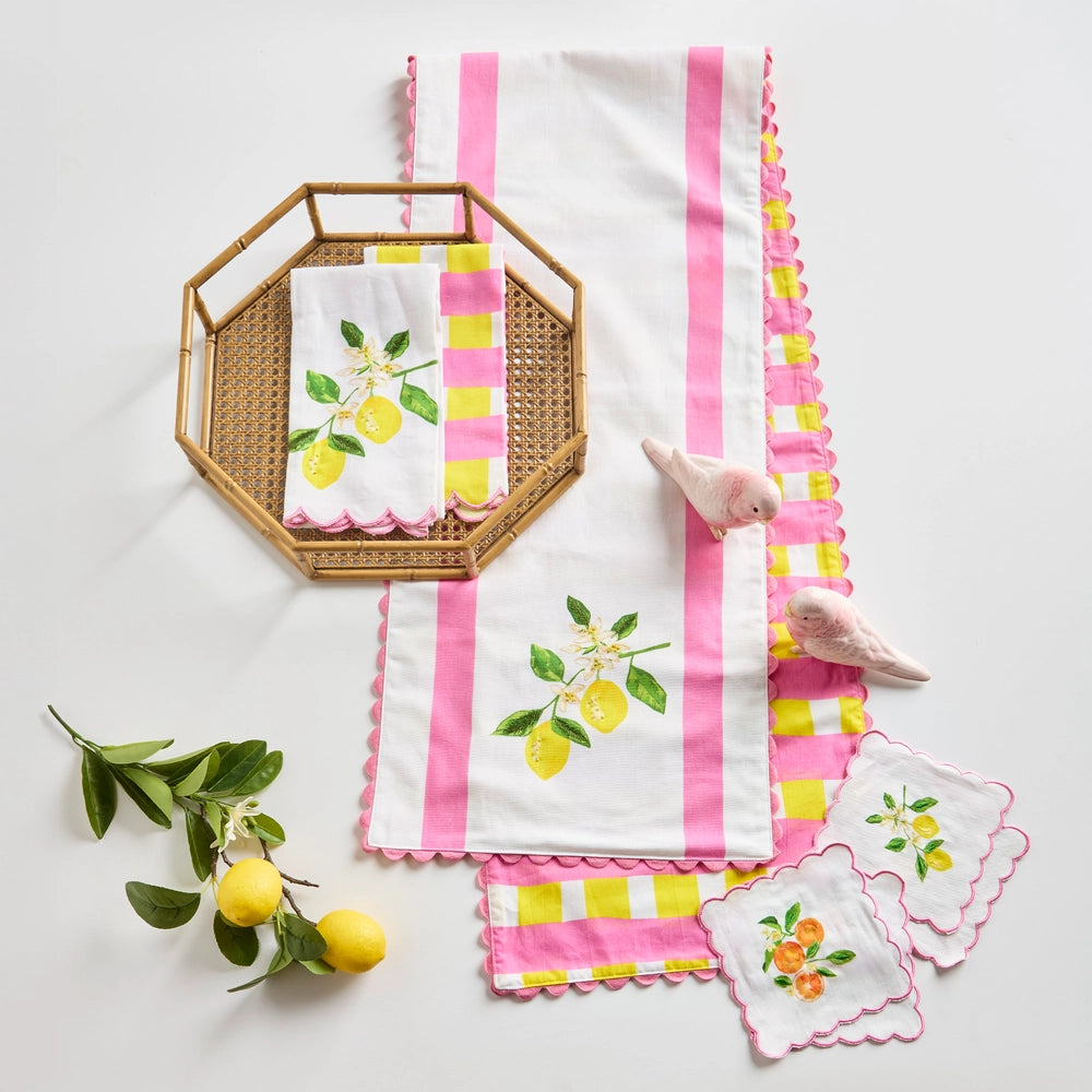 Raz Imports - Cloth Table Runner - Citrus Weave Reversible - 72" - Findlay Rowe Designs
