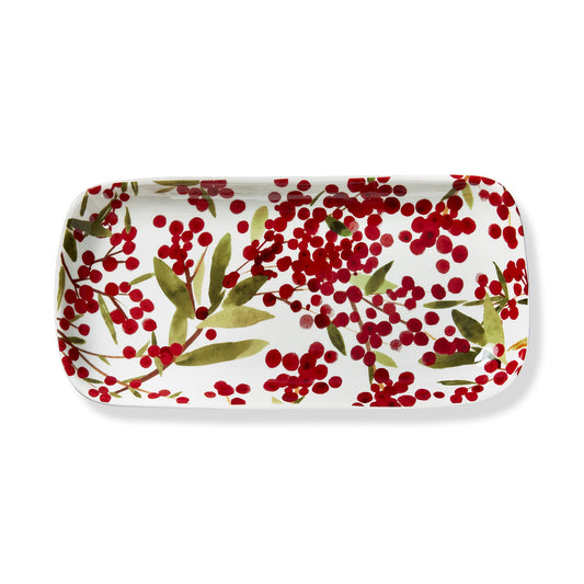 Platter - Winter Sprigs - Red