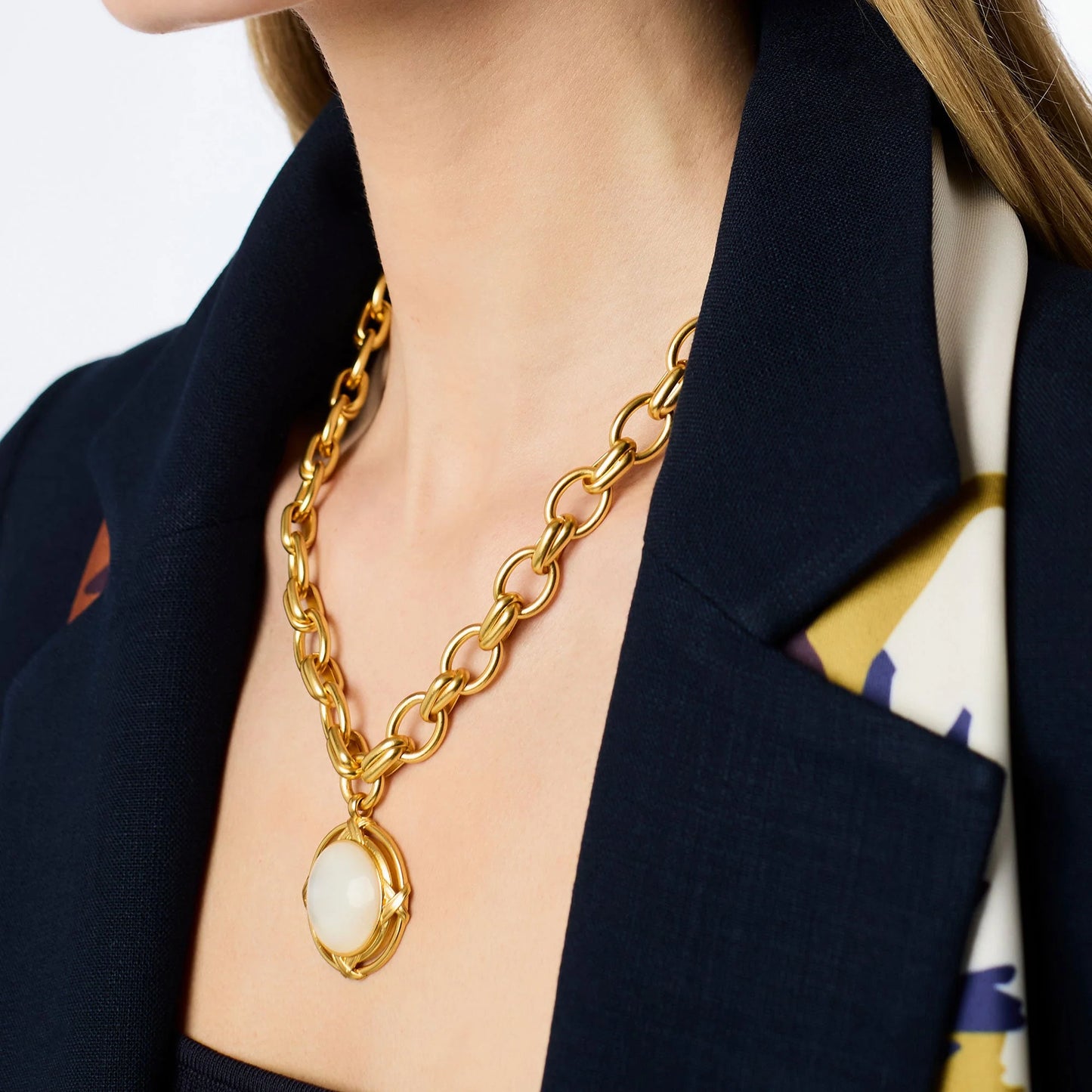 Julie Vos - Necklace - Essex Statement - Mother of Pearl