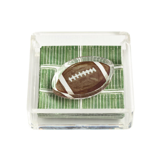 Mud Pie - Napkin Caddy Set - Football