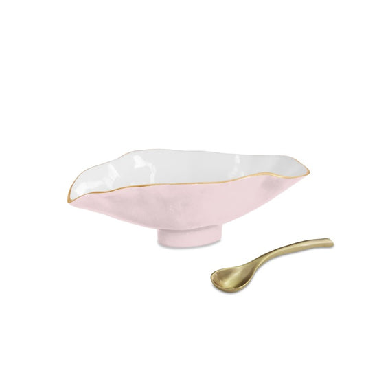 Beatriz Ball - Encanto Claire Small Oval Bowl with Spoon - Camelia - Findlay Rowe Designs