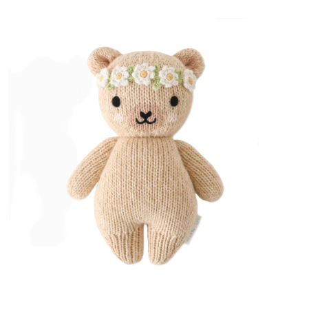 Cuddle + Kind - Baby Honey Bear - Ivory Floral - Findlay Rowe Designs