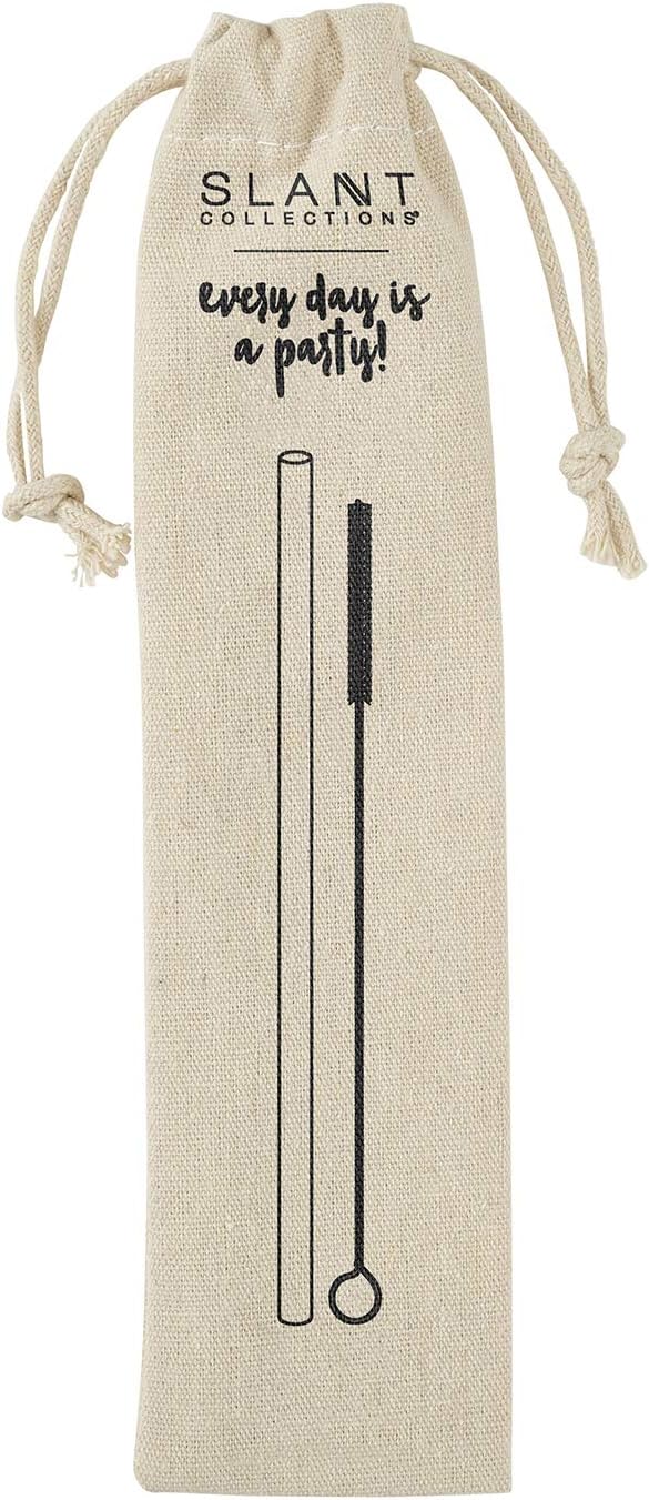 Drinking Straw - Stainless Steel and Cleaning Brush Set, 8.5", Gold - Findlay Rowe Designs