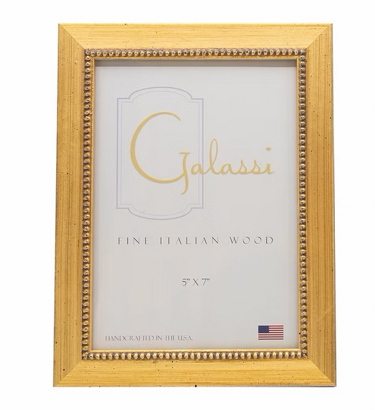 Galassi - 5x7 Frame - Gold Bead Frame - Findlay Rowe Designs