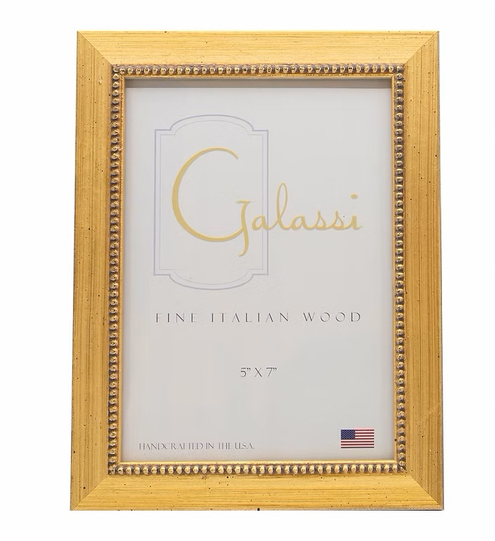 Galassi - 5x7 Frame - Gold Bead Frame - Findlay Rowe Designs
