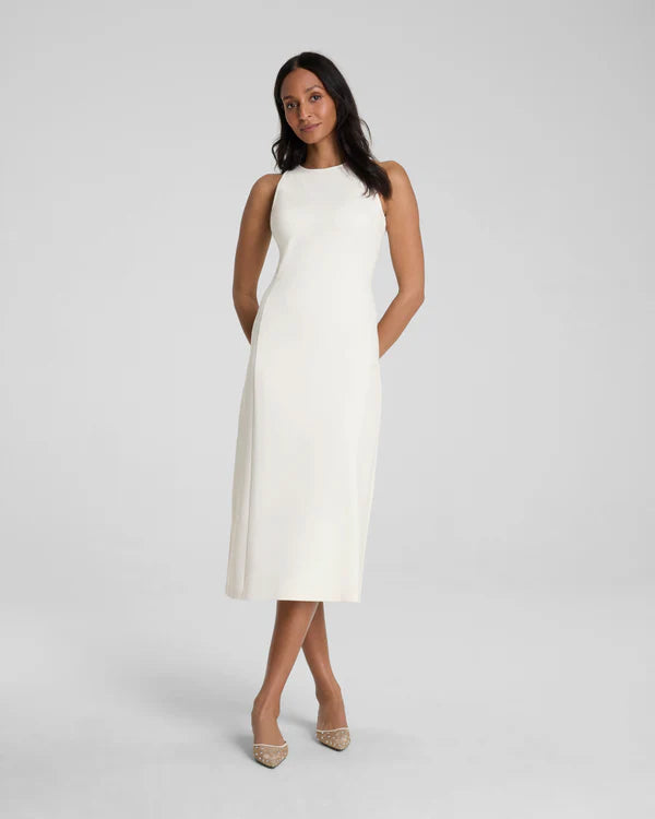 Spanx - Dress - Ponte Sleeveless A-Line Midi - Ivory