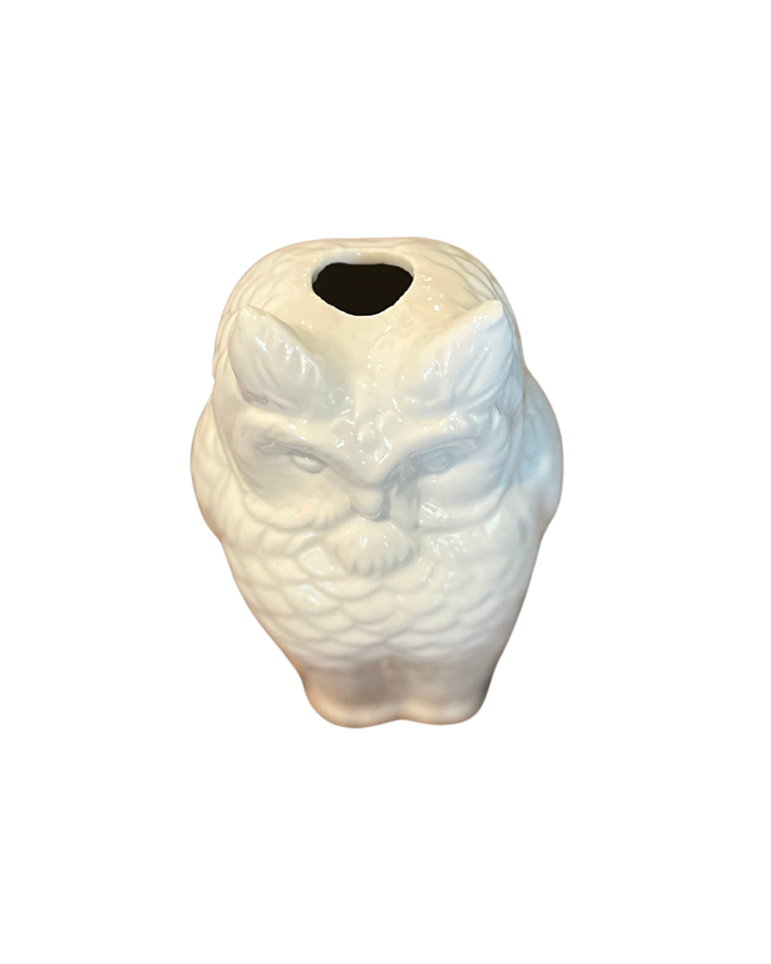 Hazel Mazel - Bud Vase - Stoneware Owl - White - Findlay Rowe Designs