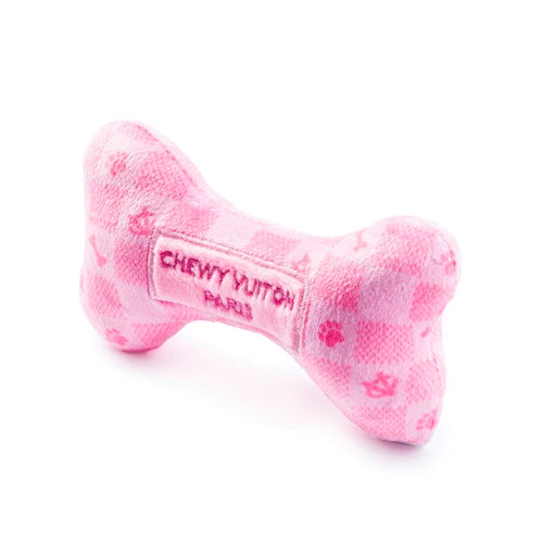 Haute Diggity Dog - Chewy Vuiton Bone - Pink Checker - Large - Findlay Rowe Designs