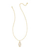Kendra Scott - Necklace - Elle Lattice Frame Gold Large Long Pendant Necklace - Ivory Mother of Pearl - Findlay Rowe Designs