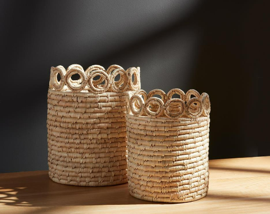 Mud Pie - Circle Rim Basket - Findlay Rowe Designs