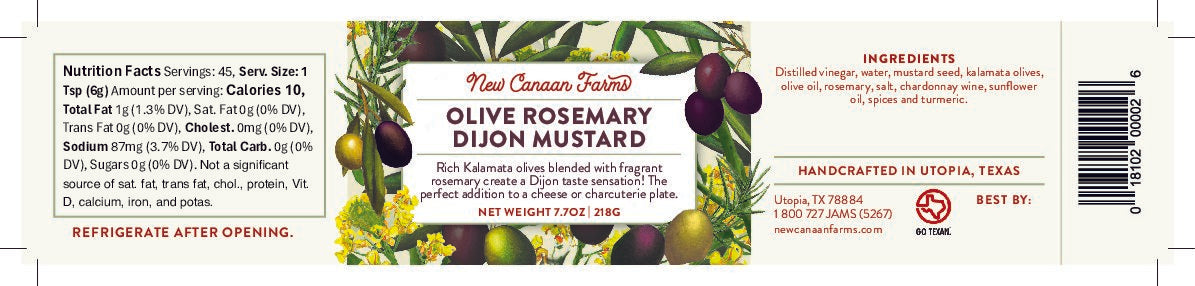 New Canaan Farms - Olive Rosemary Dijon Mustard - Findlay Rowe Designs