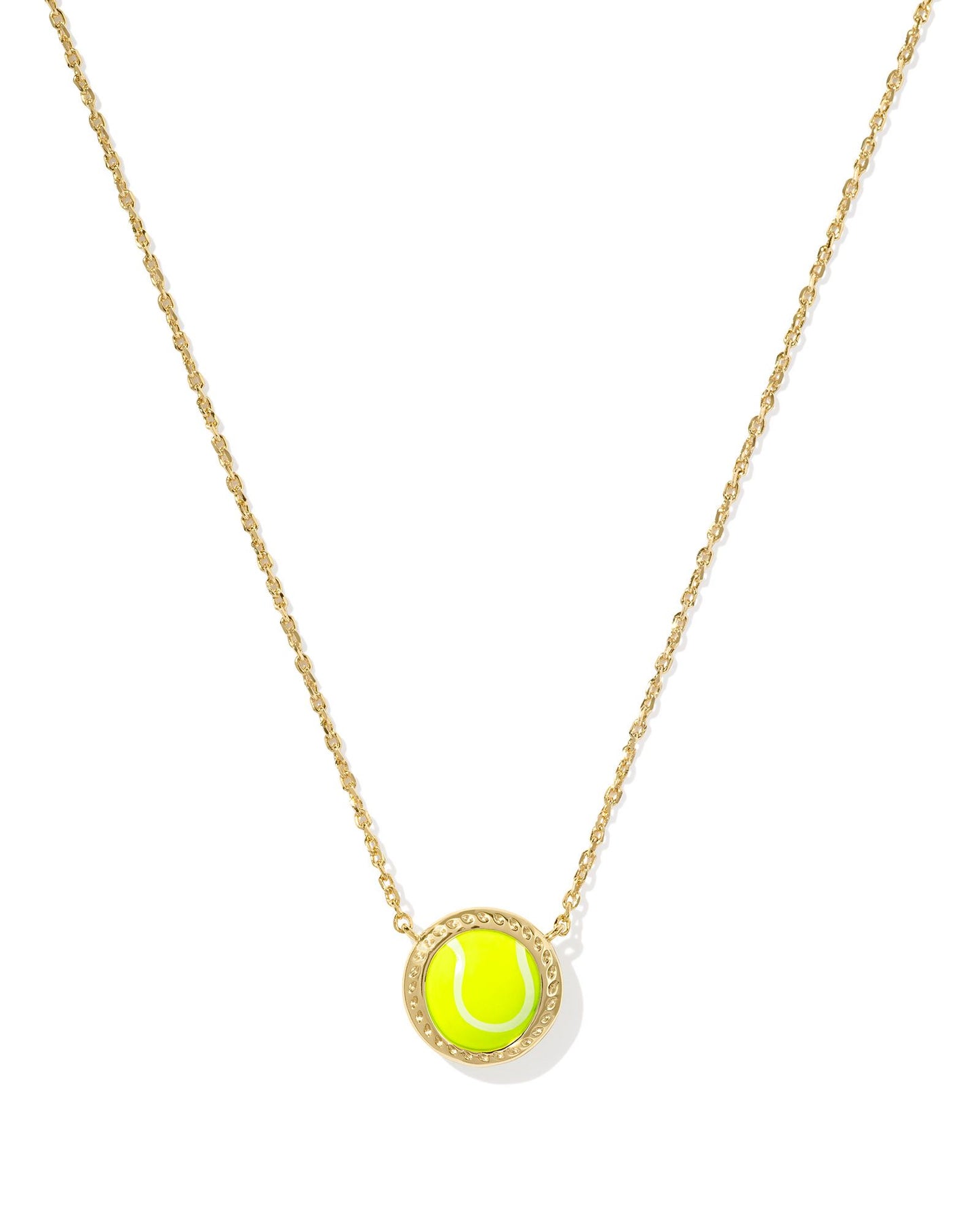 Kendra Scott - Tennis Short Pendant Necklace - Gold Chartreuse Magnesite - Findlay Rowe Designs