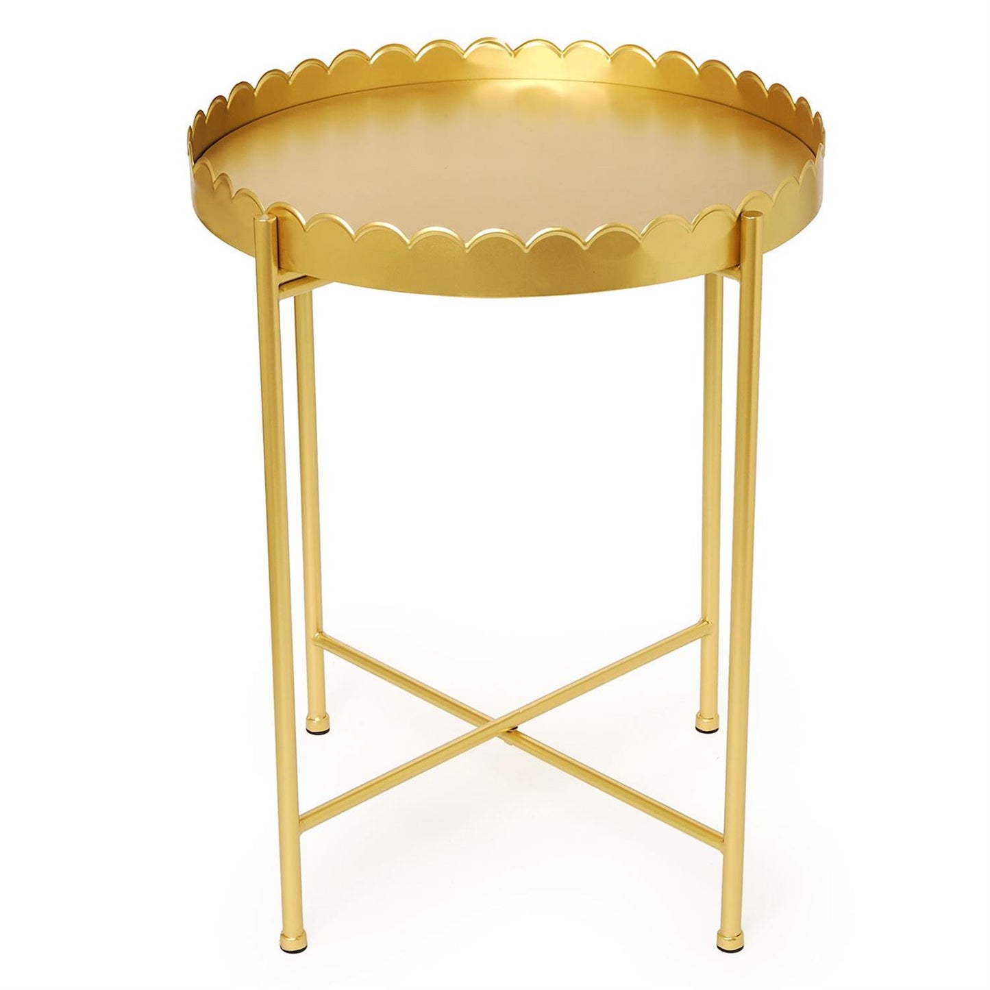 Accent Table - Gold Scalloped Edge - Findlay Rowe Designs