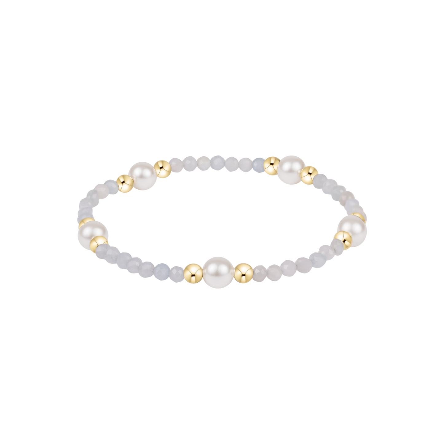Enewton - Extends Purpose Pearl 4mm Gem Bracelet - Aquamarine - Findlay Rowe Designs