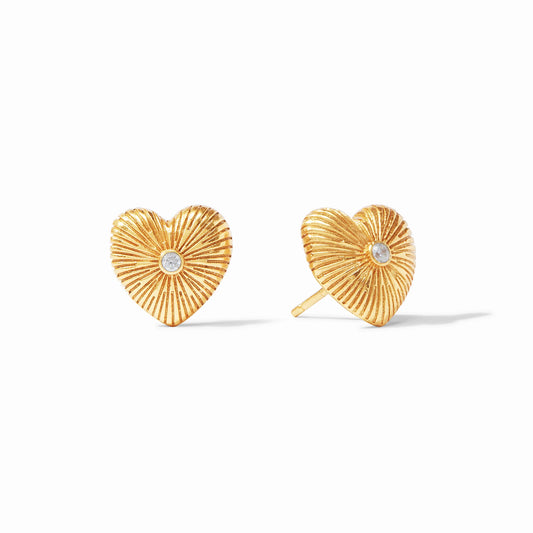 Julie Vos - Earrings - Esme Heart Stud - Findlay Rowe Designs