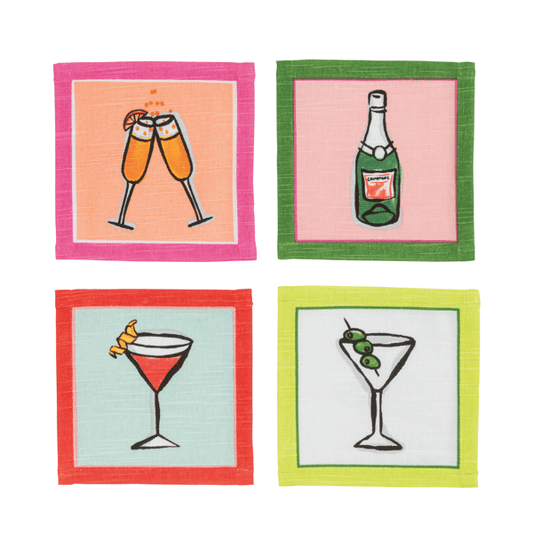 Mud Pie - Cloth Cocktail Napkin Set - Findlay Rowe Designs