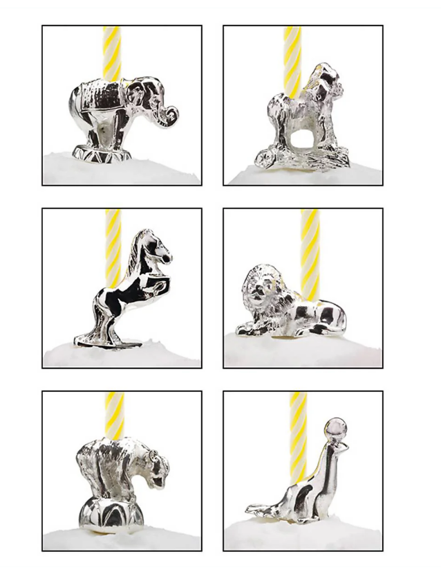 Reed and Barton - Let's Celebrate 6-piece Circus Animals Candle Set - Findlay Rowe Designs