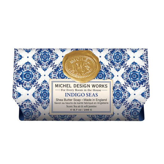 Michel Design Works - Large Bath Soap Bar - Indigo Seas - Findlay Rowe Designs