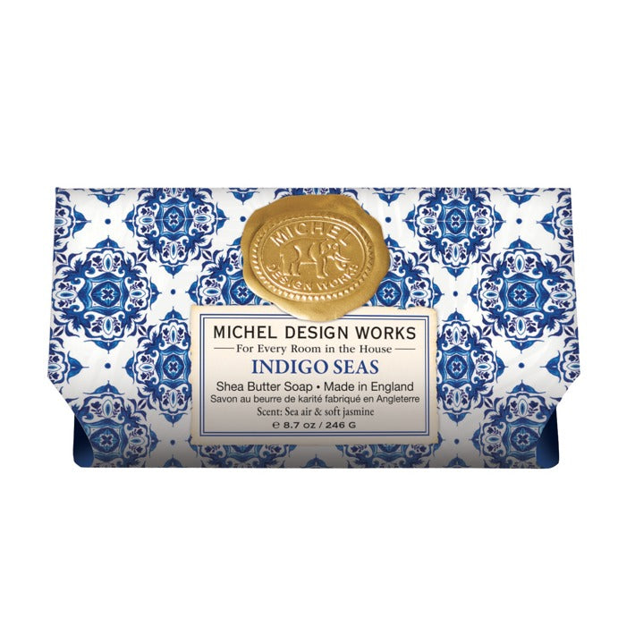 Michel Design Works - Large Bath Soap Bar - Indigo Seas - Findlay Rowe Designs