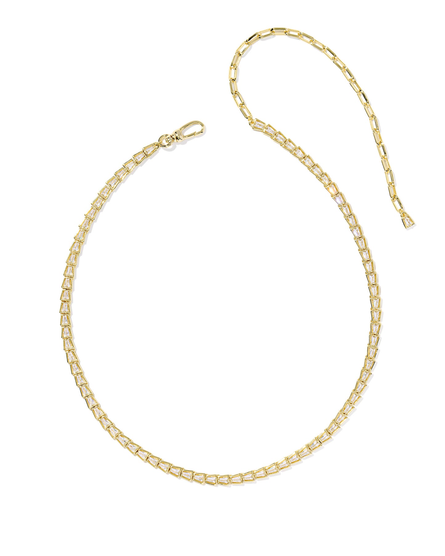 Kendra Scott - Necklace - Bella Tennis Necklace Gold White Cz
