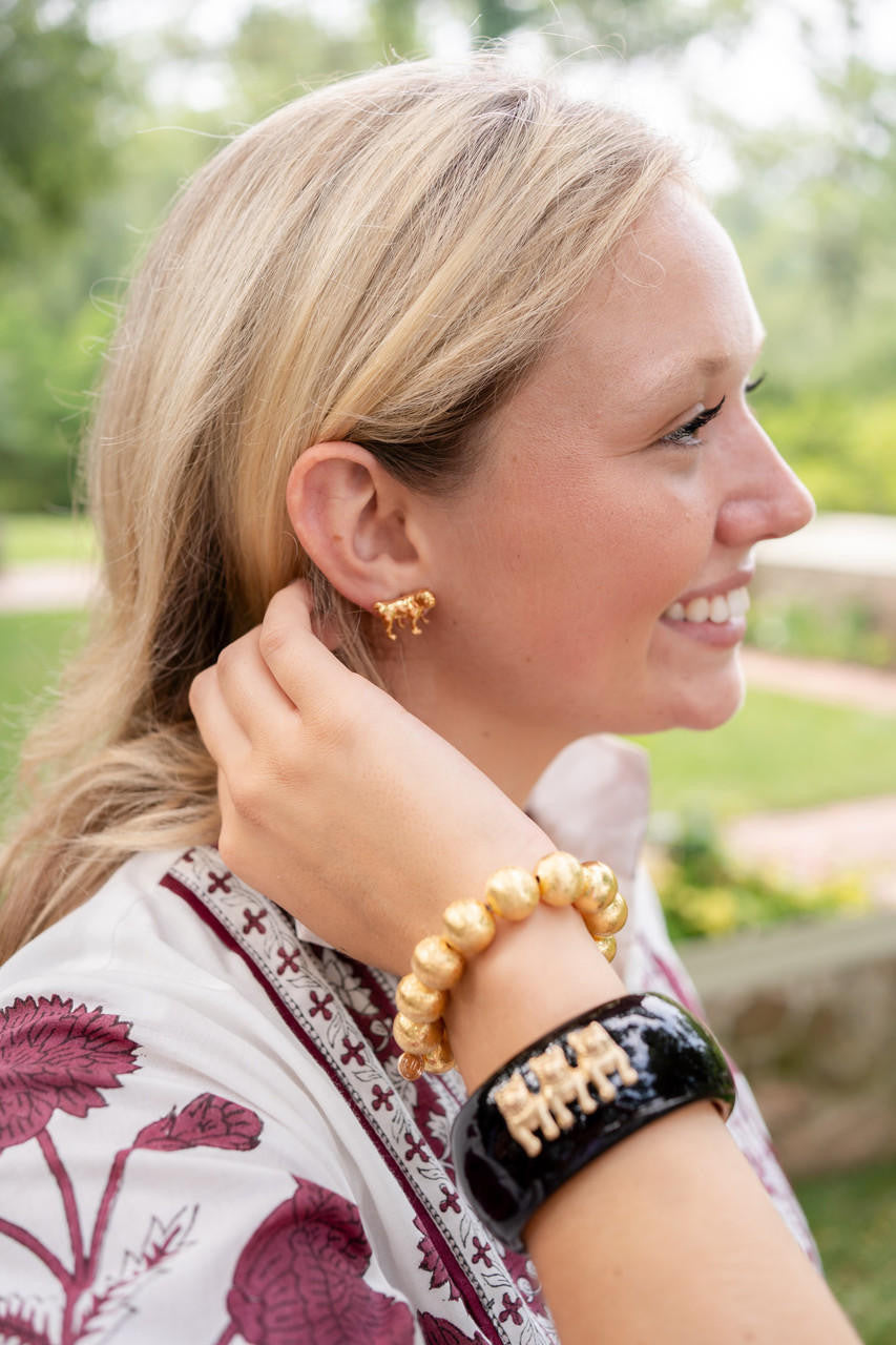 Lisi Lerch - Earring - Bulldog Stud - Gold - Findlay Rowe Designs