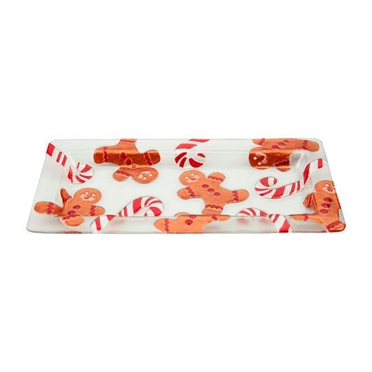 Mud Pie - Glass Plate - Gingerbread Man - Findlay Rowe Designs