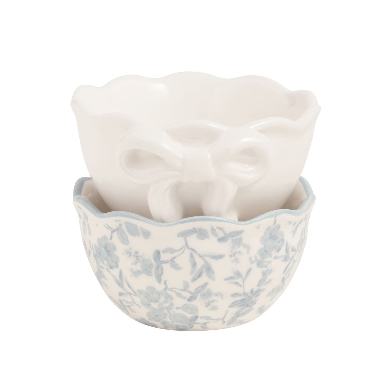 Mud Pie - Tidbit Bowls - Toile or Stripe - Set of 2