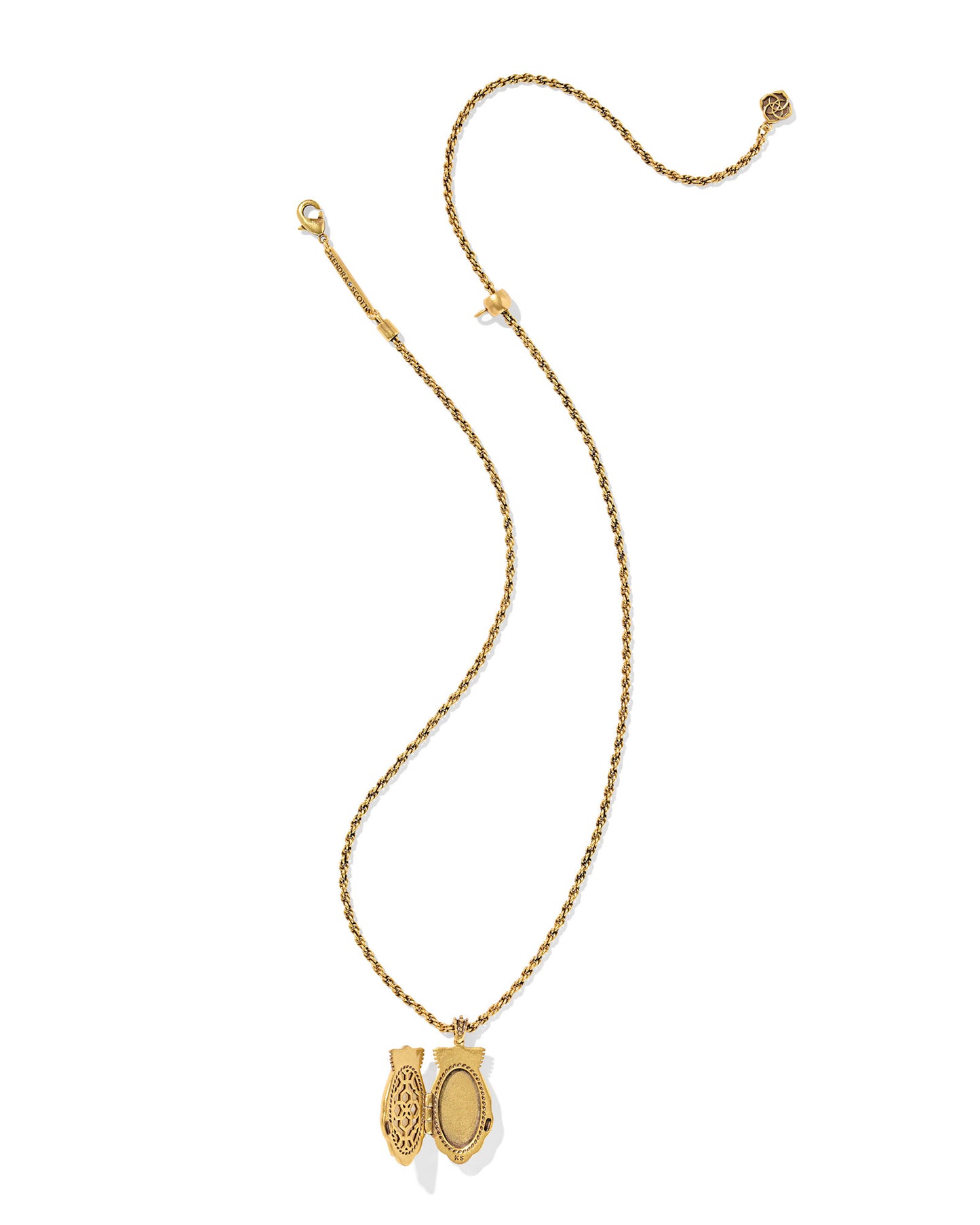 Kendra Scott - Necklace - Alexa Locket - Vintage Gold Ivory Mother Of Pearl - Findlay Rowe Designs
