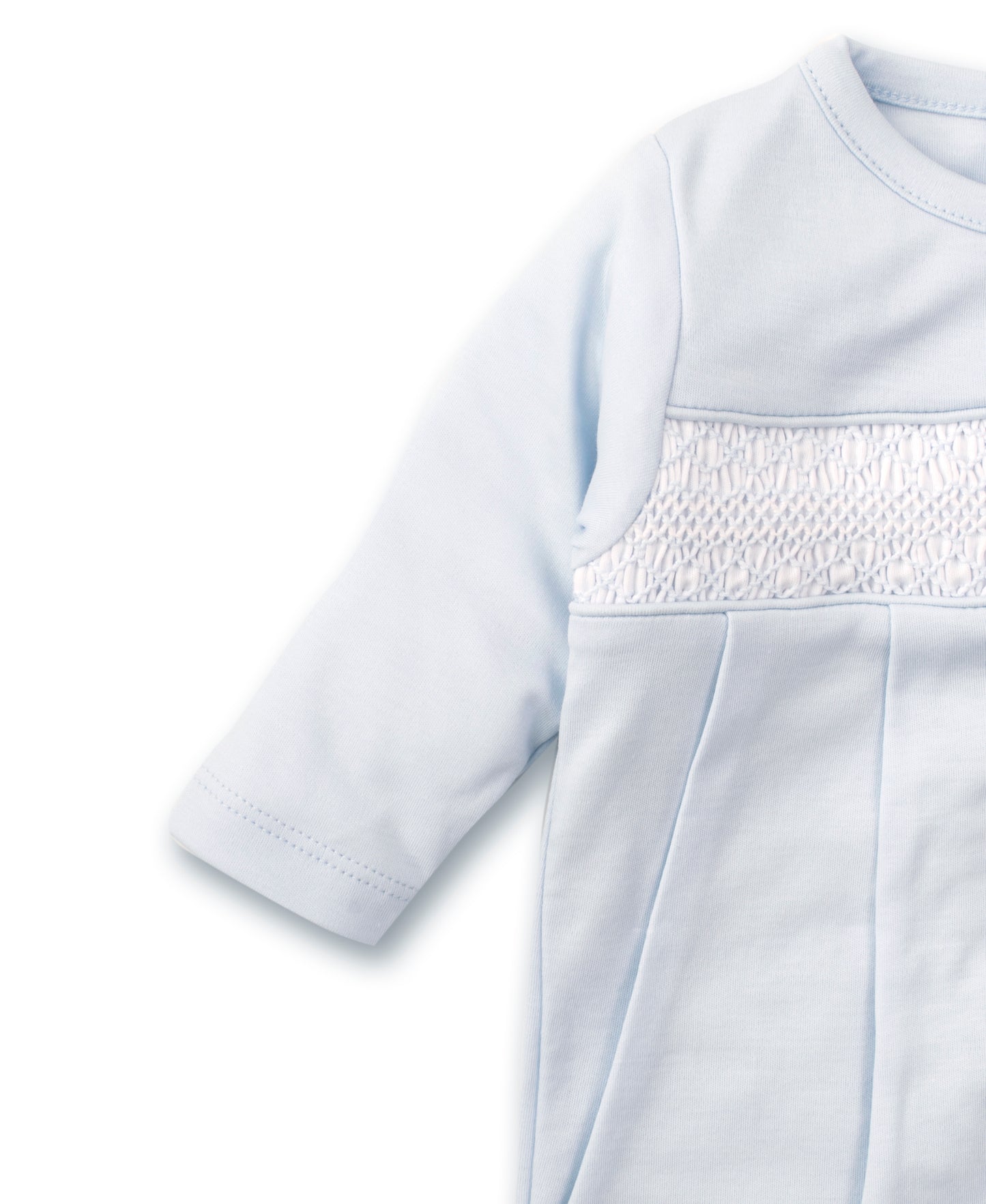 Kissy Kissy - Footie Hand Smocked - Light Blue - Findlay Rowe Designs
