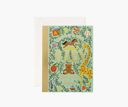 Rifle Paper- Storybook Baby Greeting Card