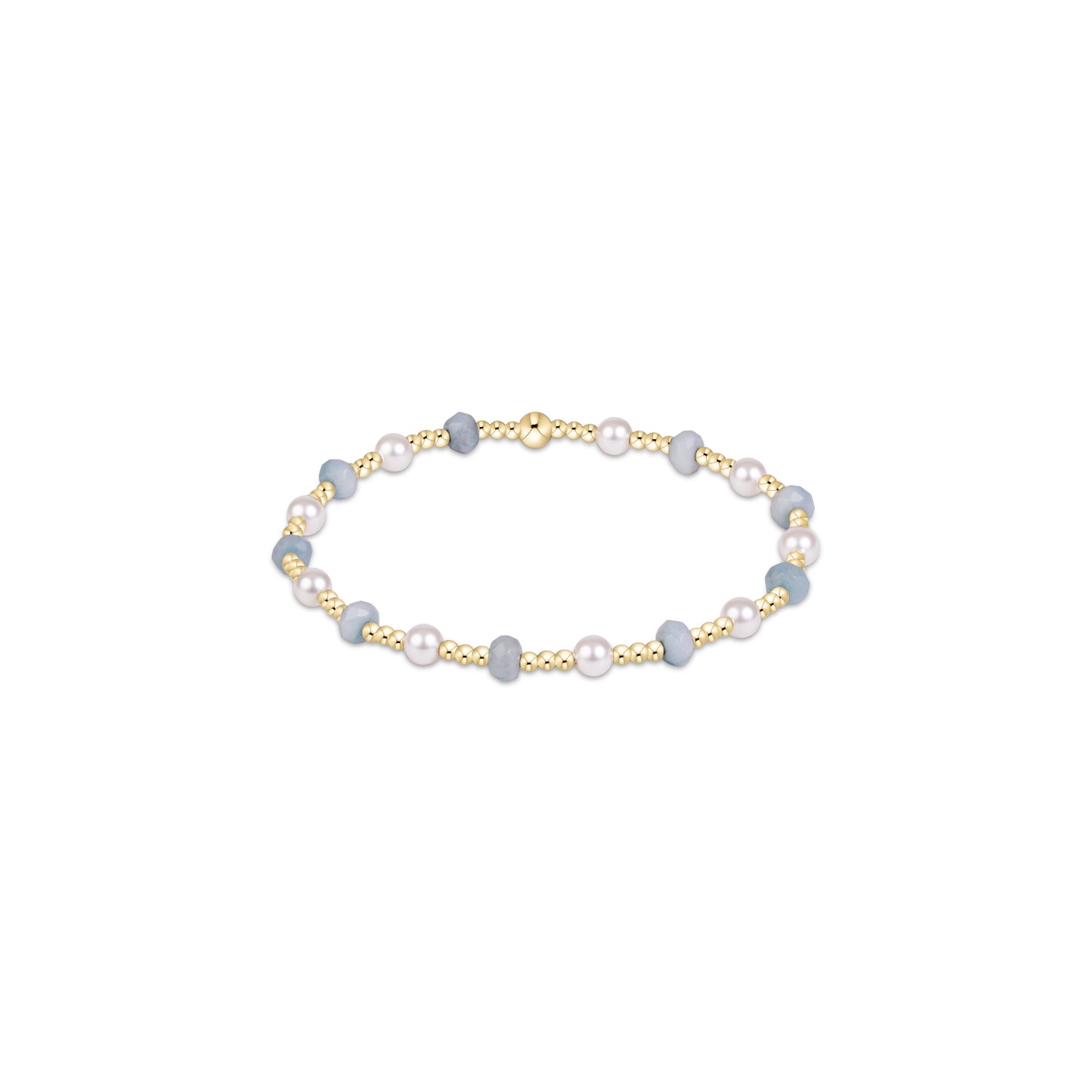 Enewton - Extends - Sincerity Gemstone & Pearl 4mm Bracelet - Aquamarine - Findlay Rowe Designs