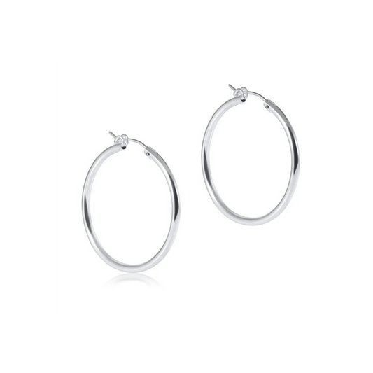 Enewton - Round Sterling 1.25 inch Hoop - Smooth - Findlay Rowe Designs