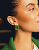 Susan Shaw - Earrings - Caroline Studs - Forest Green