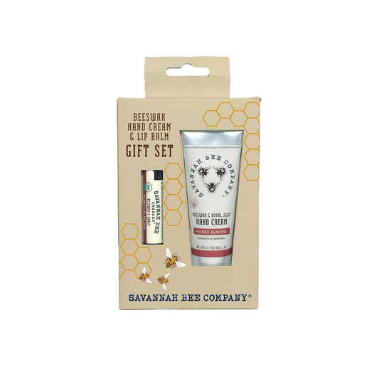 Savannah Bee - Beeswax Hand Cream and Lip Balm Gift Set - Honey Almond - Findlay Rowe Designs
