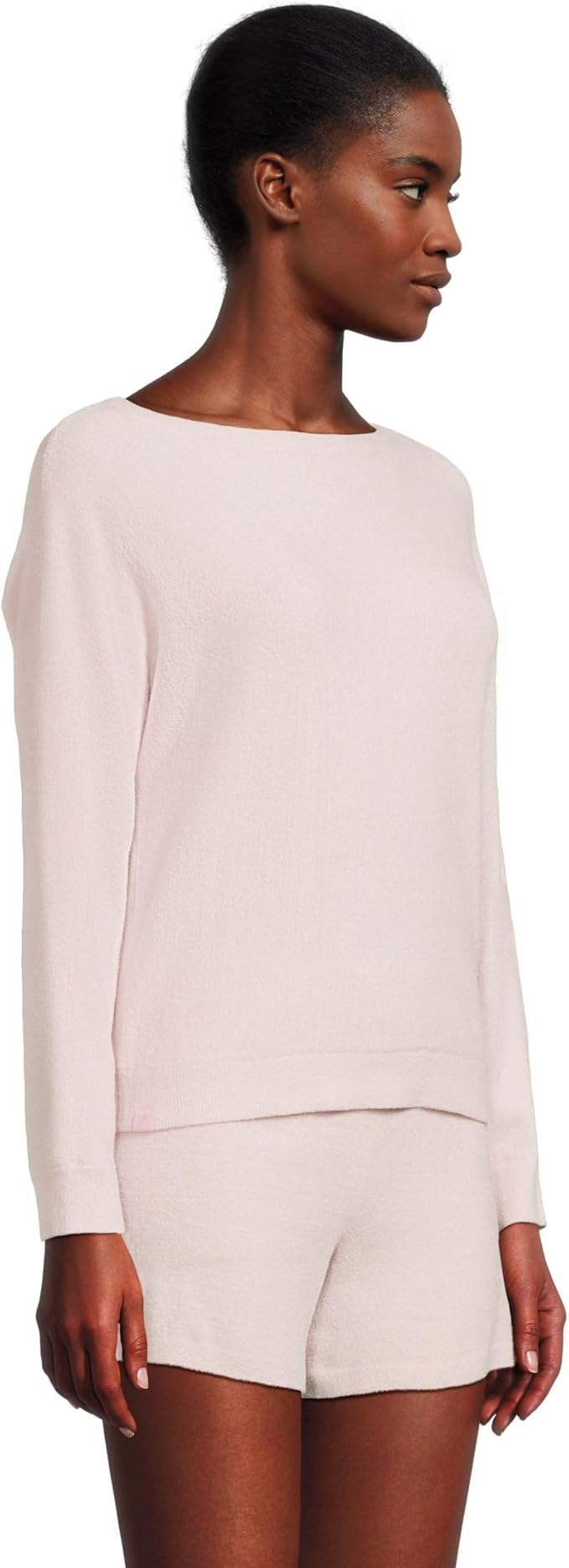 Barefoot Dreams - Women's CozyChic Ultra Lite - Boatneck Pullover and Short Set - Lotus Pink - Findlay Rowe Designs