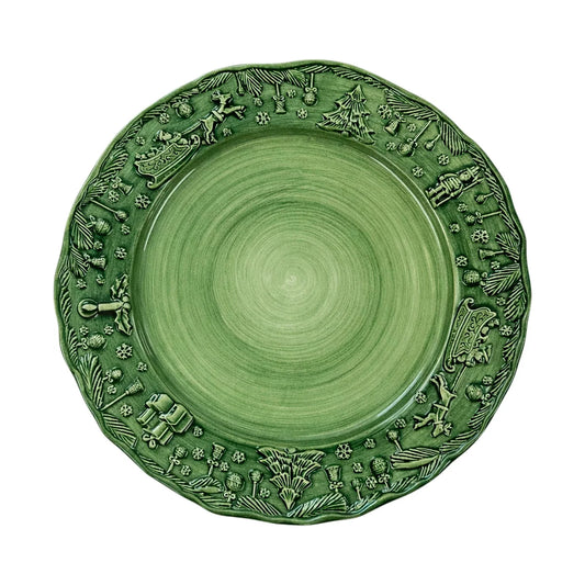 Vietri - Fiabe Di Natale - Dinner Plate - Green - Findlay Rowe Designs