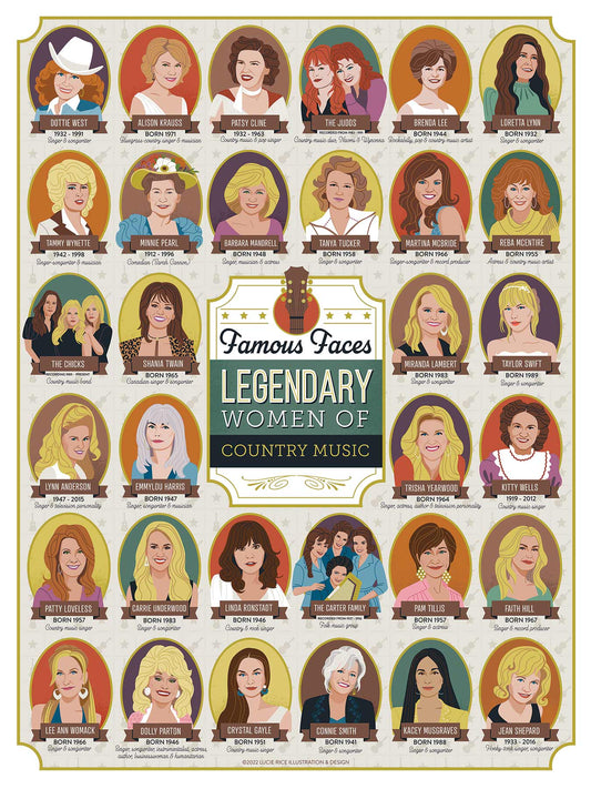 Puzzle - Legendary Women of Country Music - Findlay Rowe Designs