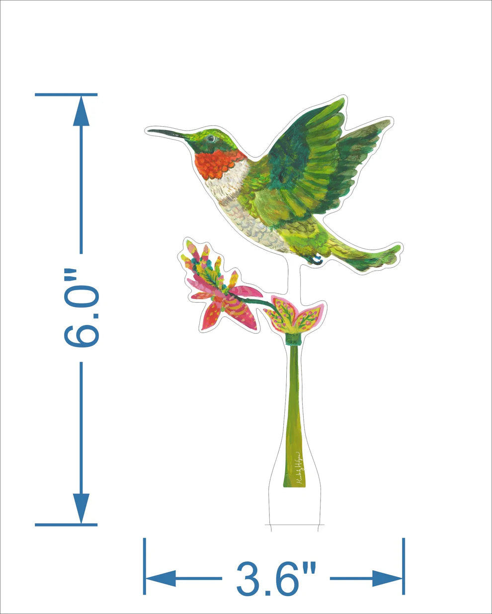 Kimberly Hodges - Acrylic Art - Small Hummingbird - Findlay Rowe Designs