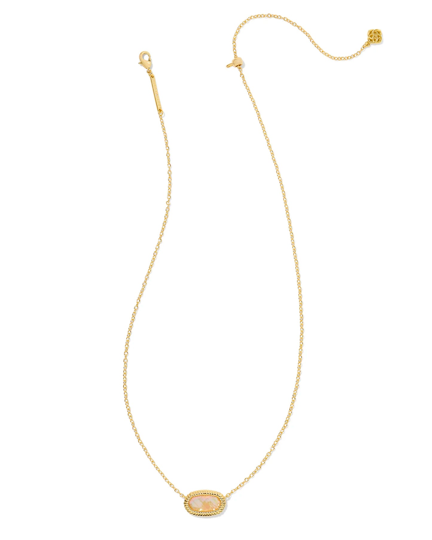 Kendra Scott - Elisa Gold Ridge Frame Short Pendant Necklace in Golden Abalone - Findlay Rowe Designs