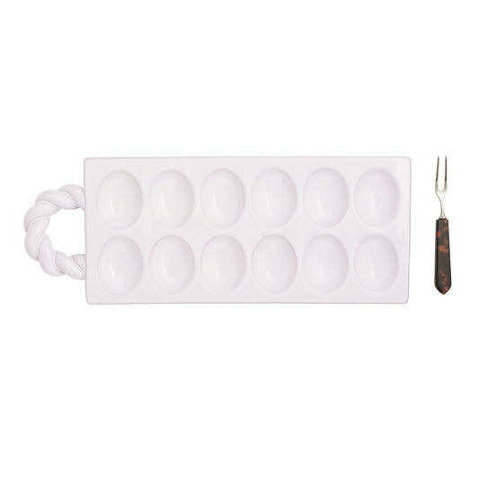 Mud Pie - Deviled Egg Set - Twisted Handle