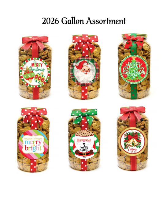 Oh Sugar - Nam's Bits Chocolate Chip Cookies - Christmas Gallon Jar - Findlay Rowe Designs