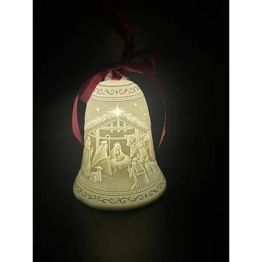 Ornament - Nativity Scene Bell LED