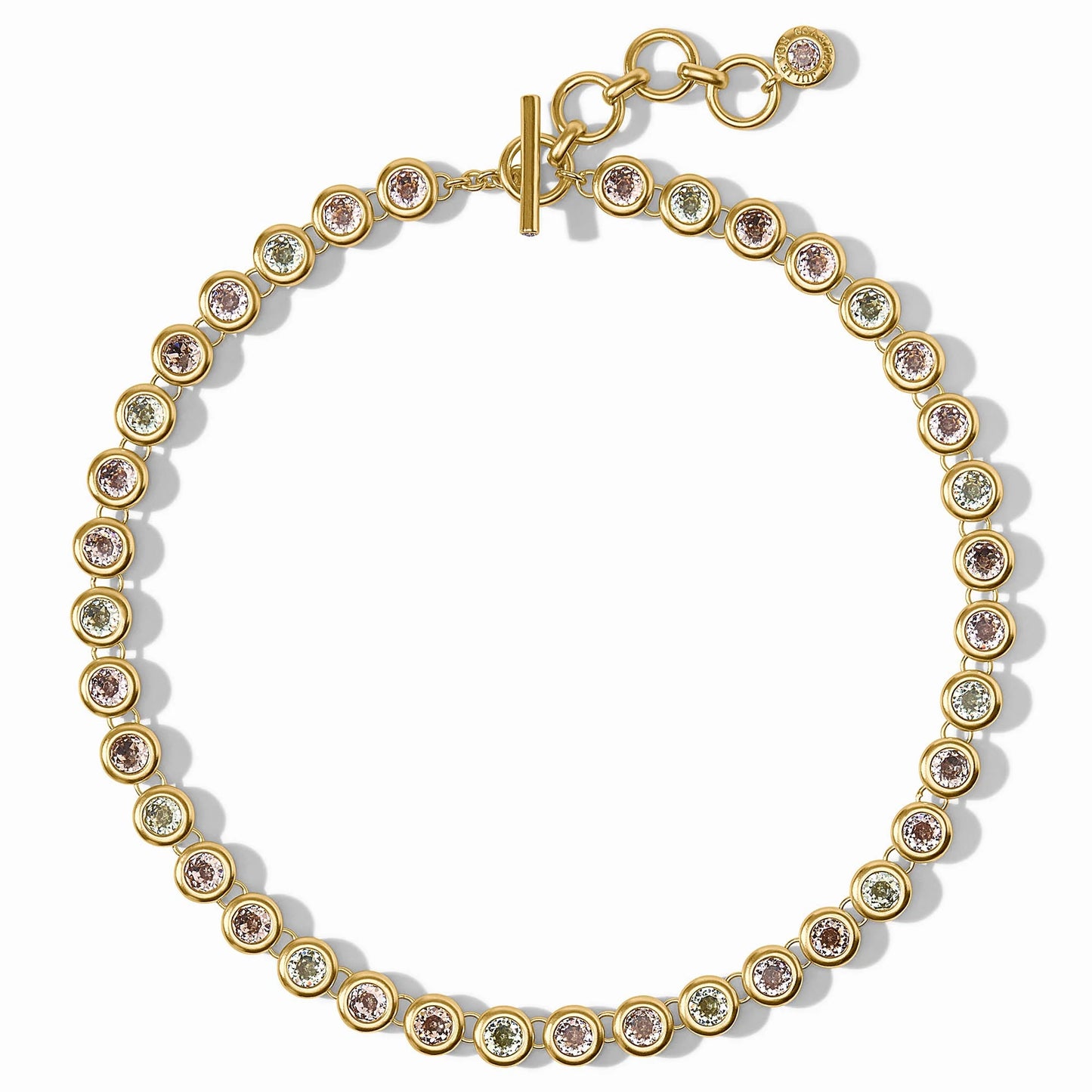 Julie Vos - Necklace - Rainbow Tennis Necklace - Champagne Radiance - Findlay Rowe Designs