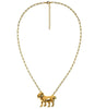 Lisi Lerch - Necklace - Bulldog Body Gold Charm - 18k Gold Plated - Paperclip Chain
